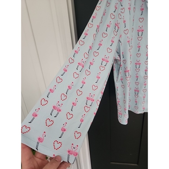 My Danielle Pajamas Set Womens Size 2X Christmas Candy‎ Canes & Pink Flamingos - Picture 5 of 10